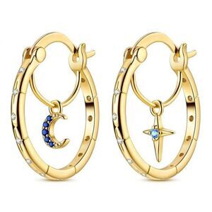 Gold Hoop Earrings Q399